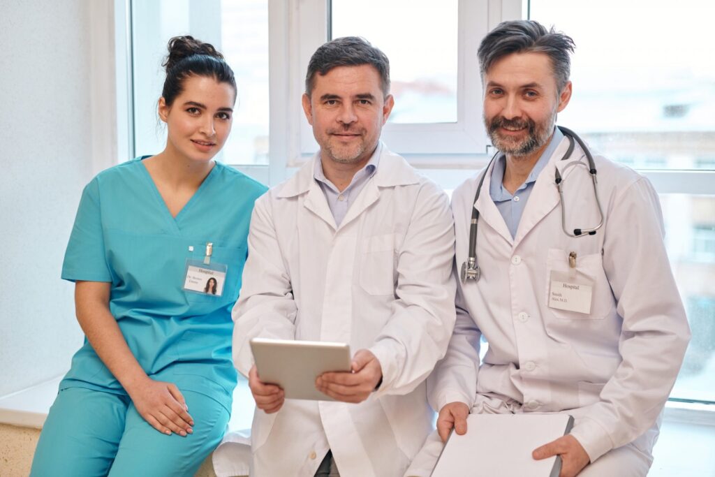 Experienced Doctors with a tablet.