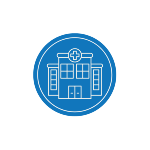 An icon showing medical clinic