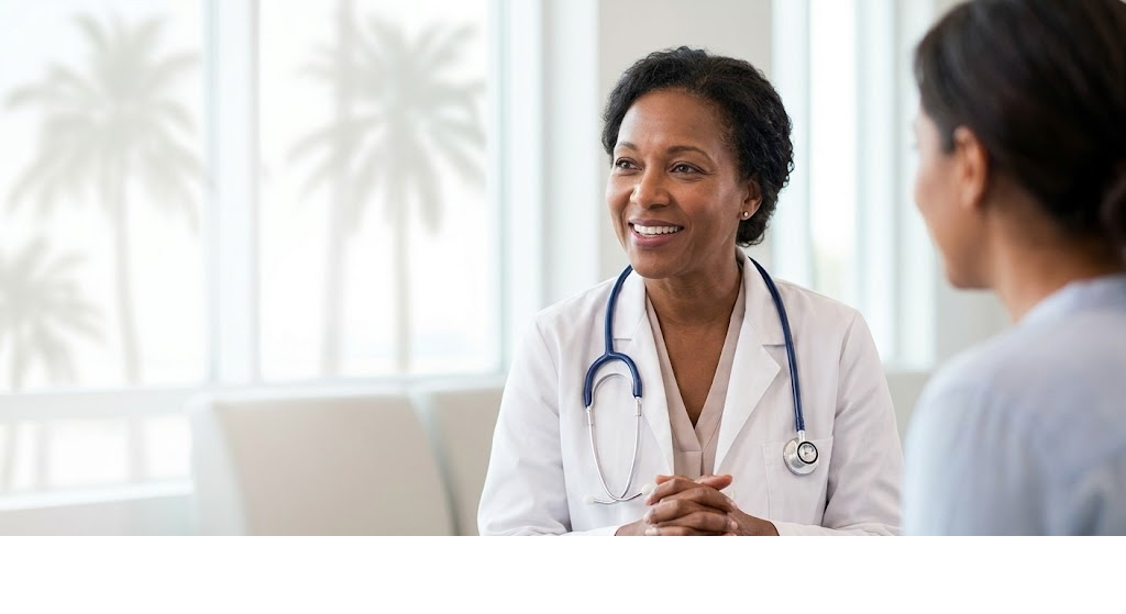 A doctor discussing medical health with patient